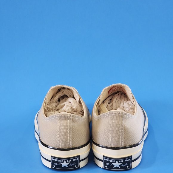 Converse Chuck 70 Low Recycled Canvas Papyrus/Black/Egret Sneakers 172680C NWT - Picture 5 of 6